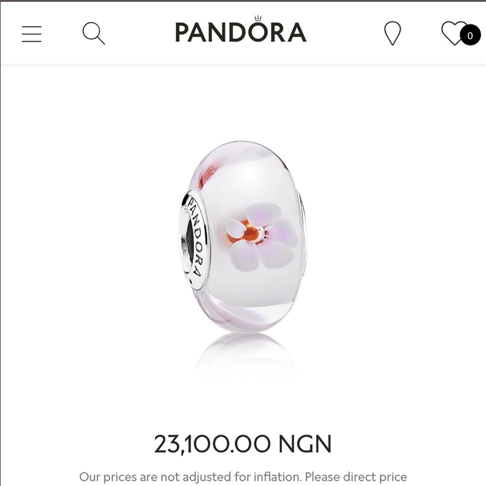 Pandora Pink Cherry Blossom Charm